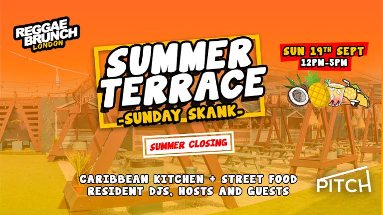 Reggae brunch - Summer Terrace - Sunday Skank - SUN 19TH SEP