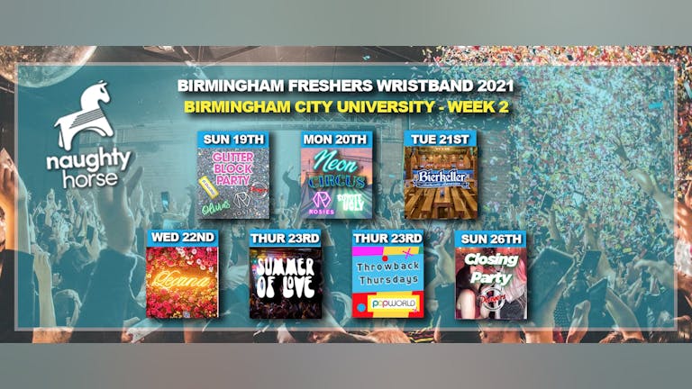 Birmingham Freshers Wristband 2021 - BCU WEEK 2! 