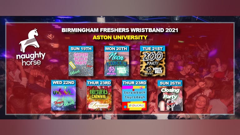 Birmingham Freshers Wristband 2021 - Aston