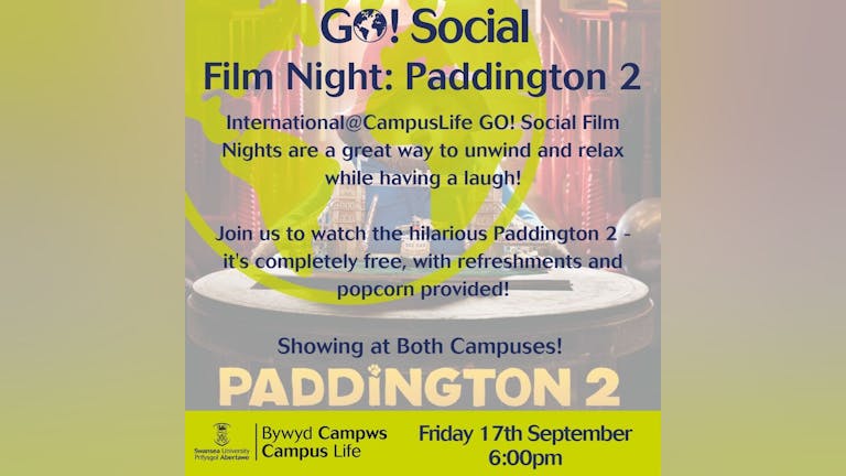 GO! Social: Film Night - Paddington 2