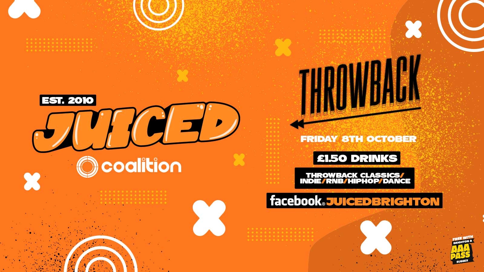 JUICED presents Throwback | Friday 8th October at Coalition