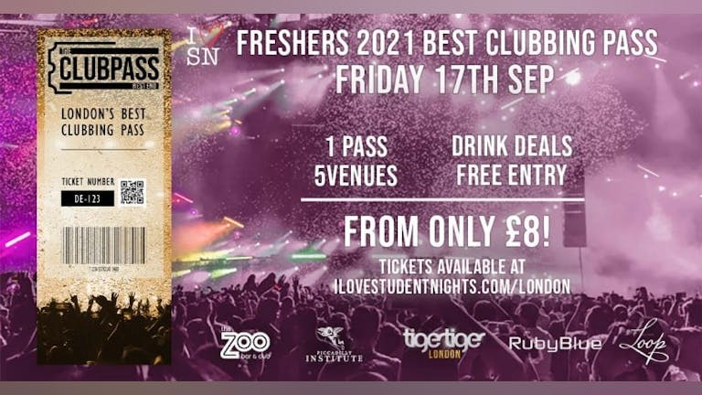 The Club Pass West End Freshers 2021 // Student Club Crawl // 5 Venues // Drink Deals and MORE!