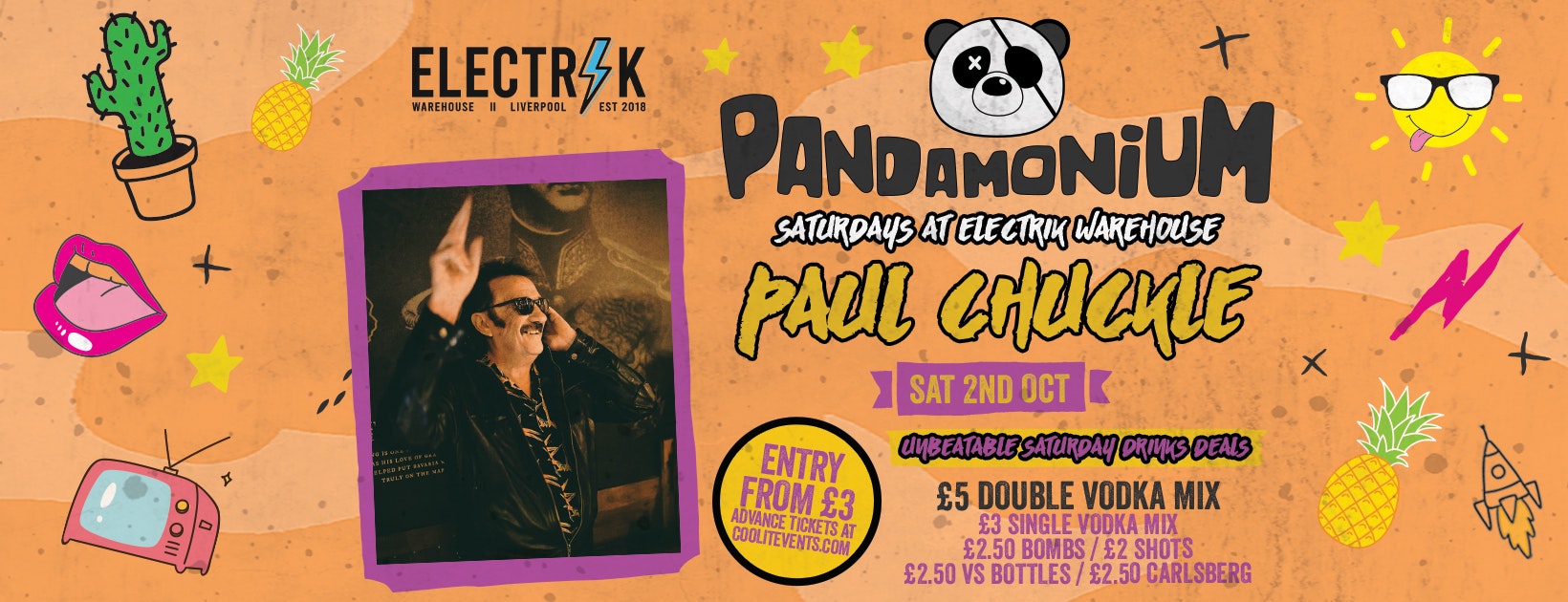 Pandamonium Saturdays hosted by Paul Chuckle