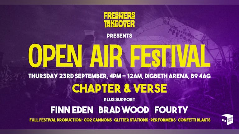 Freshers Takeover | Open-Air Festival | 23rd September 