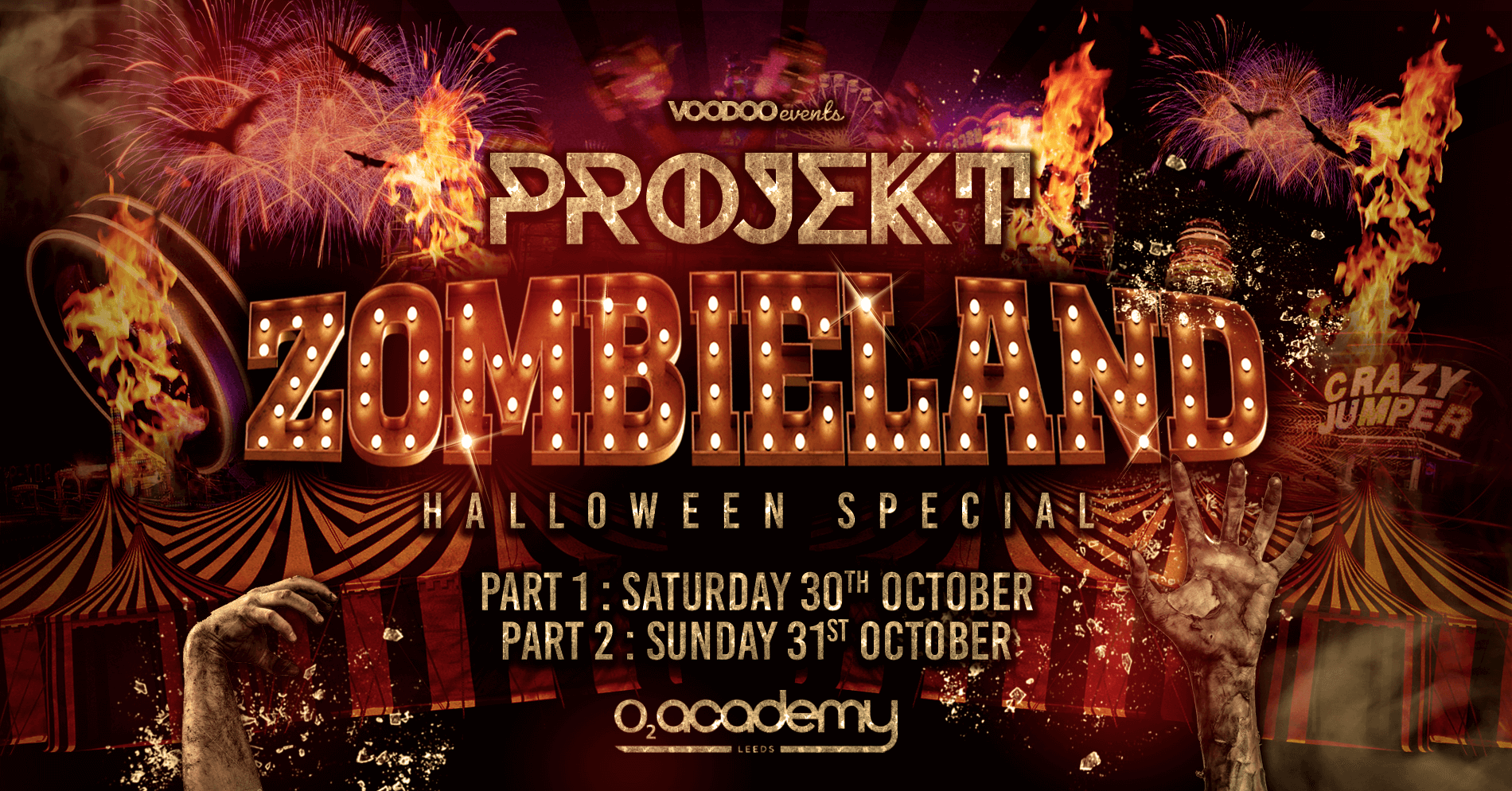 Projekt Zombieland Halloween Special Part 2 at the O2 Academy- 31st October