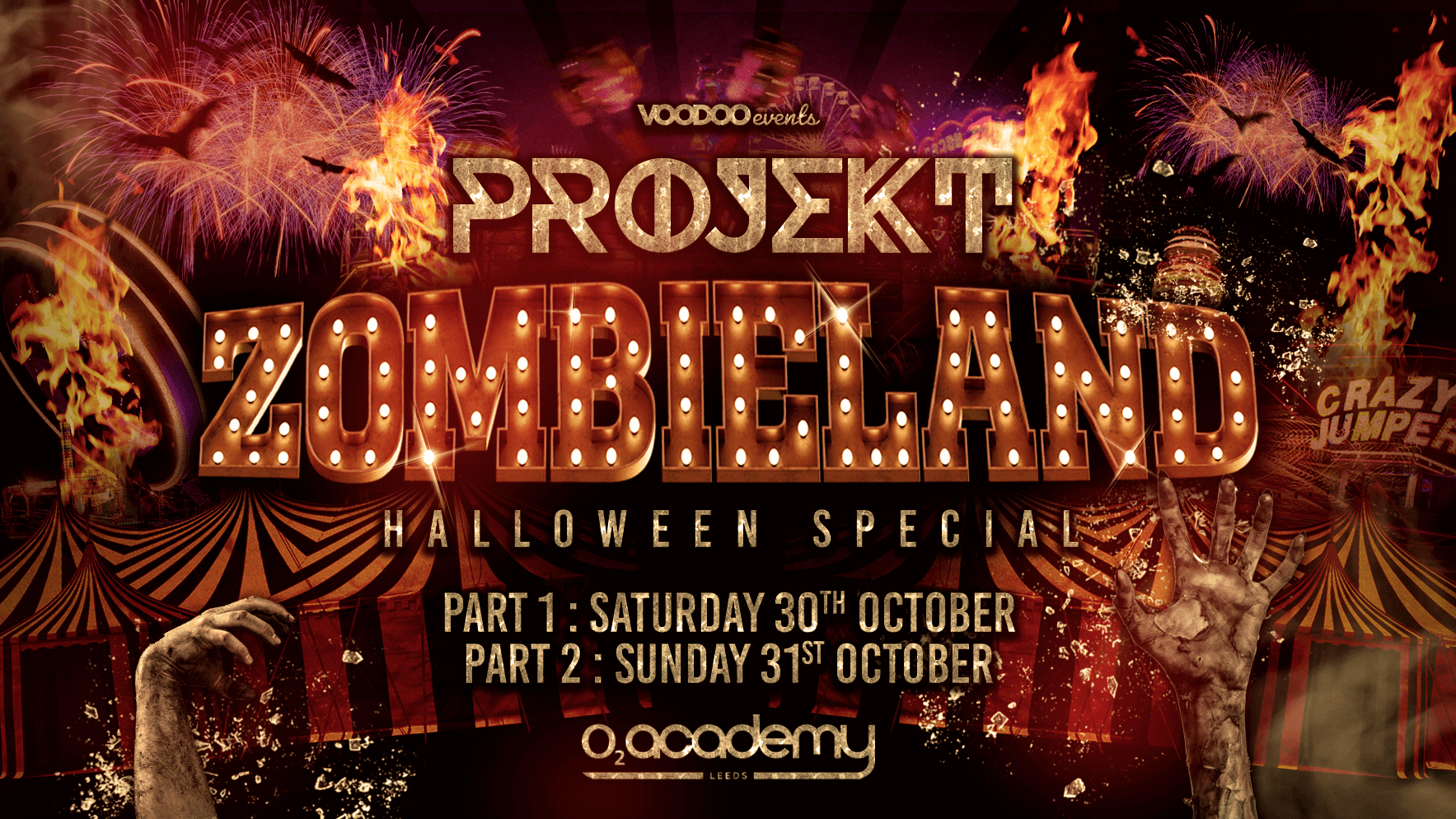 Projekt Zombieland Halloween Special Part 2 at the O2 Academy- 31st October