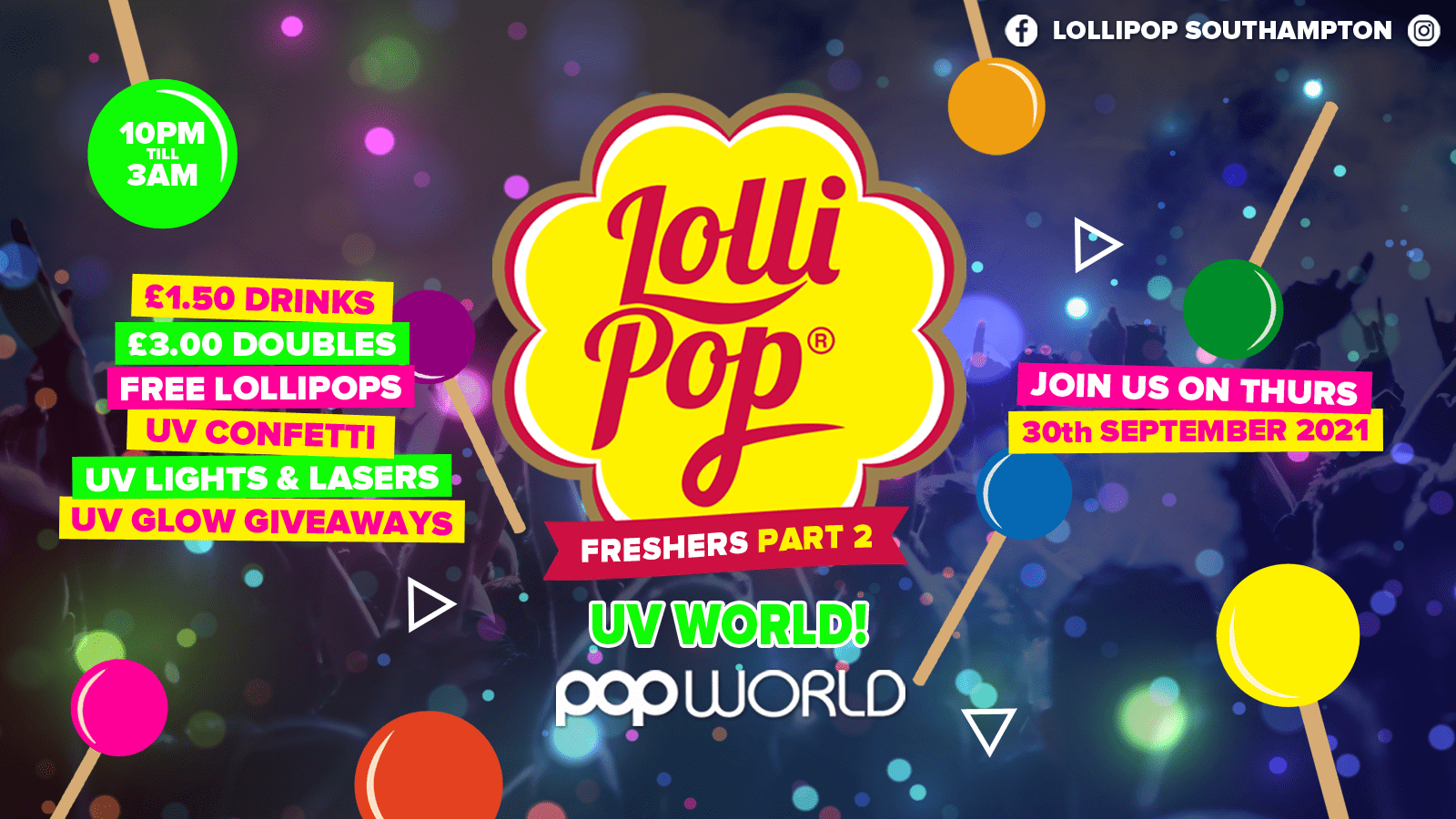 Freshers UVWorld • £1.50 Drinks • Popworld