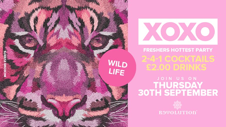 XOXO Presents WildLife • £2.00 Drinks • Revolution