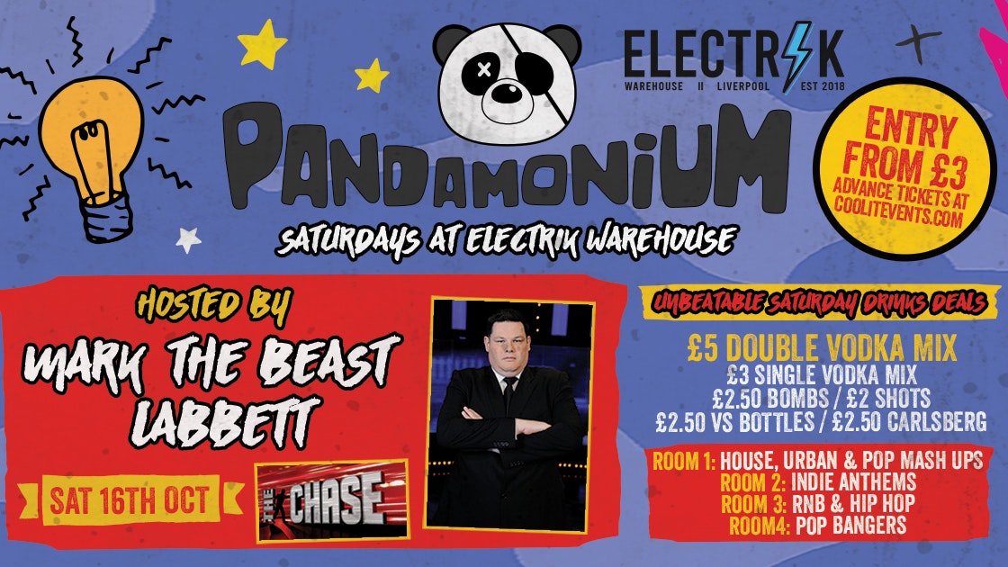 Pandamonium Saturdays : hosted by Mark ‘The Beast’ Labbett