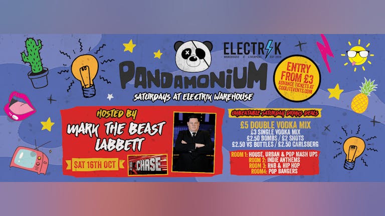 Pandamonium Saturdays : hosted by Mark 'The Beast' Labbett