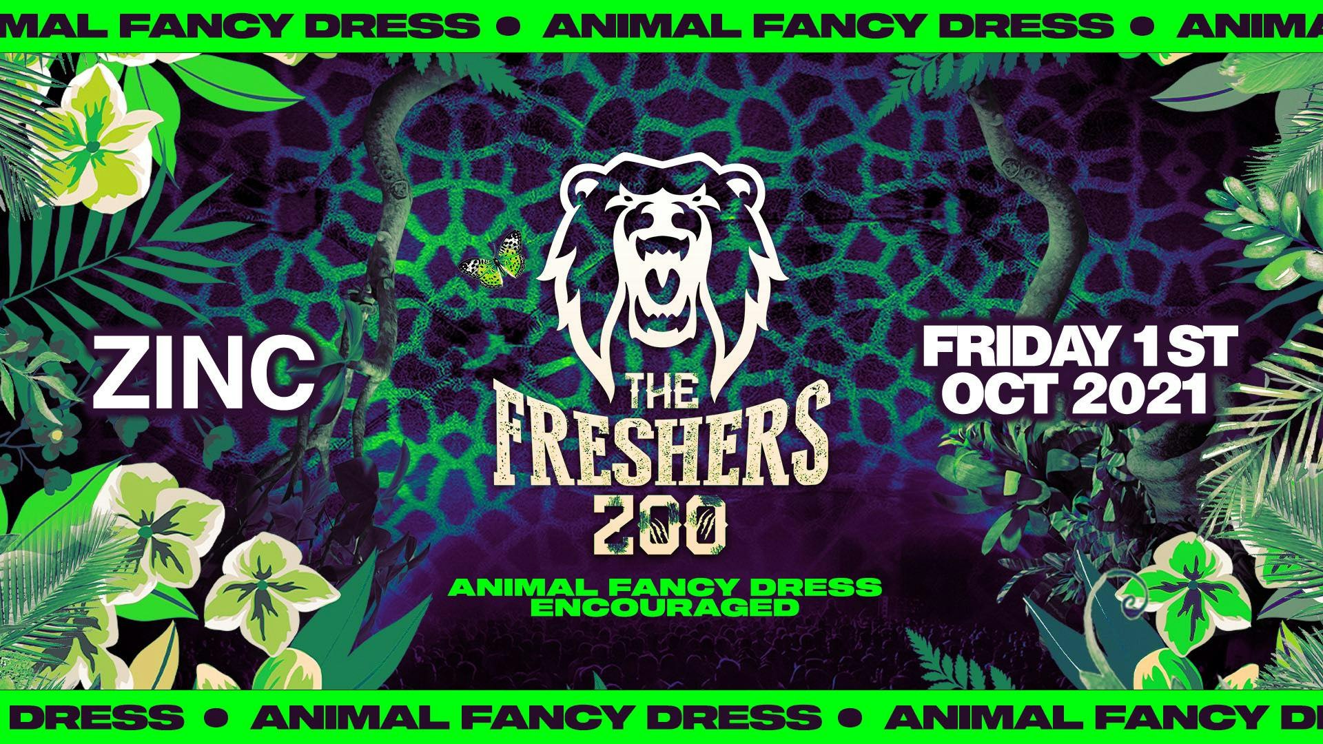 The Freshers Zoo | Zinc Exeter Fridays 2021 – First 100 Tickets £2!