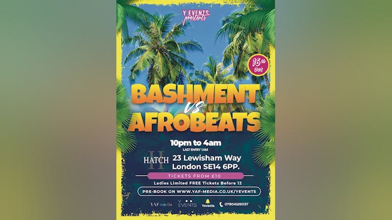 YEvents Presents: Bashment vs Afrobeats