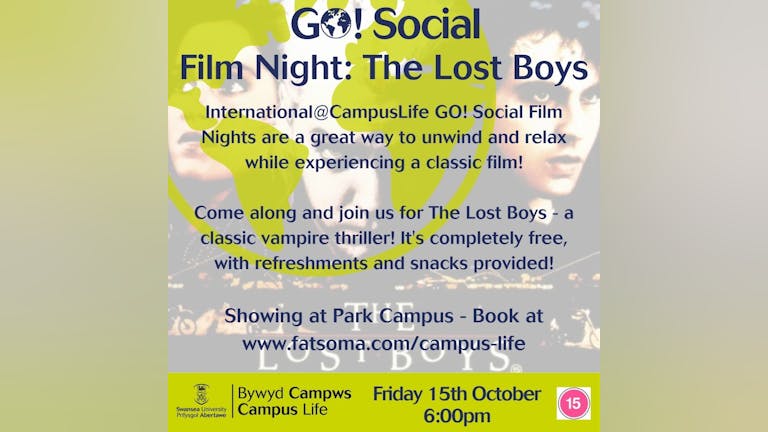 GO! Social: Film Night - The Lost Boys