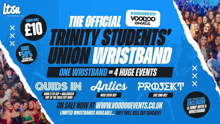 Leeds Trinity Official Freshers Wristband