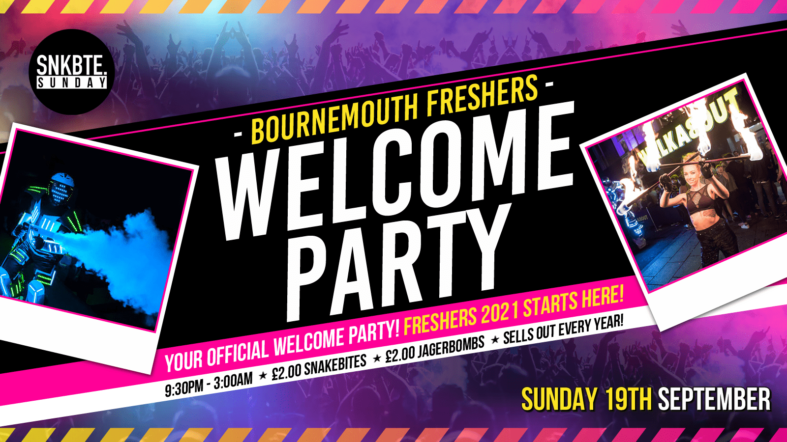 BOURNEMOUTH FRESHERS WELCOME PARTY 2021!