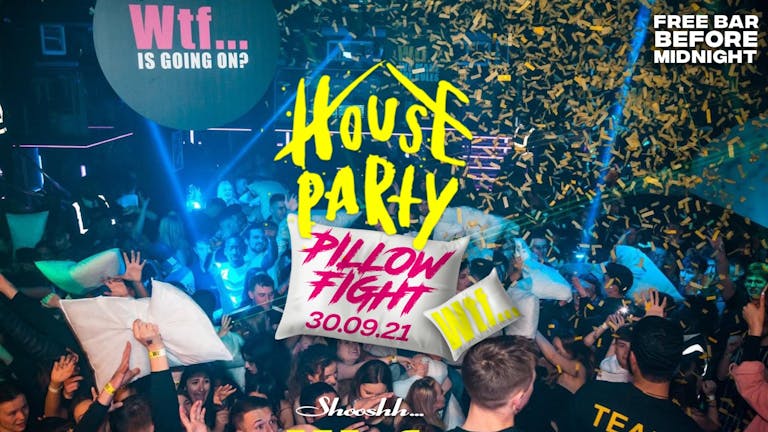 Wtf... FREE BAR Before Midnight 💥 House Party Pillow Fight 🛏