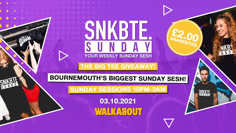 Snakebite Sundays @Walkabout // Freshers Free Tee Giveaway!