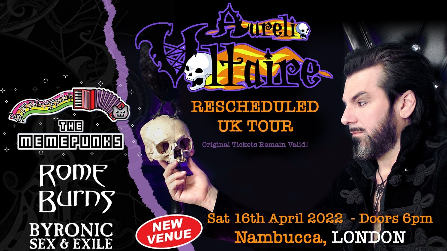 Aurelio Voltaire UK 2022 TOUR – London – NEW VENUE NAMBUCA