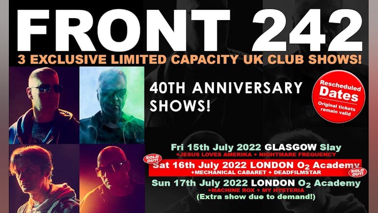 FRONT 242 - 40th Anniversary Show + J$sus Loves Amerika & Nightmare Frequency 