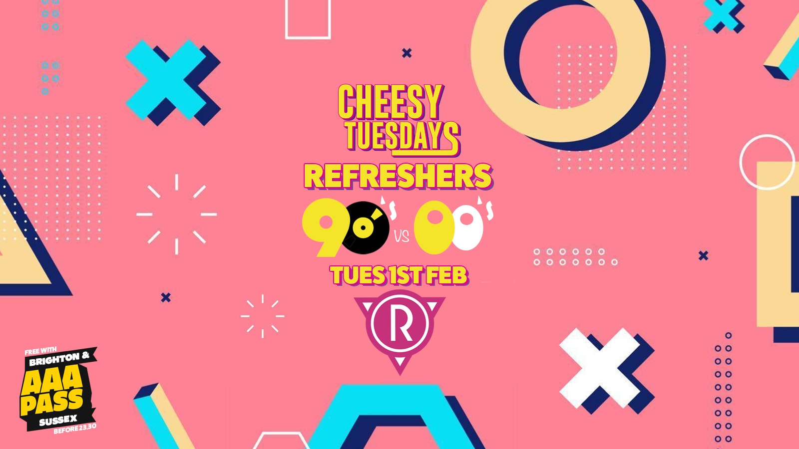 Cheesy Tuesdays 90s vs 00s Re-Freshers Special | Revenge – 01.02.22