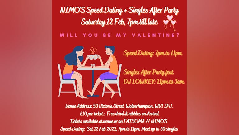 Nimo's Speed Dating and Singles After Party