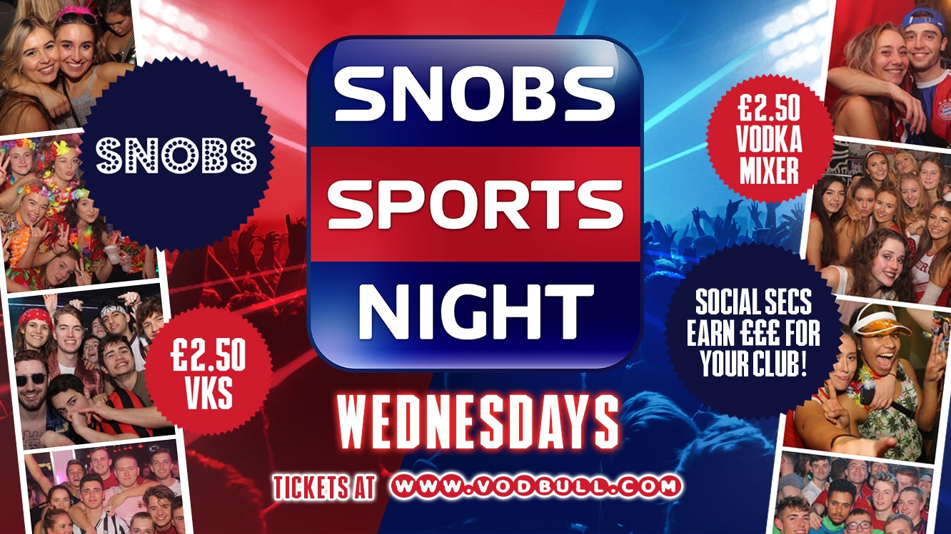 💥TONIGHT!! 💥 SNOBS Sports Night, 26th Jan 2022 ✰