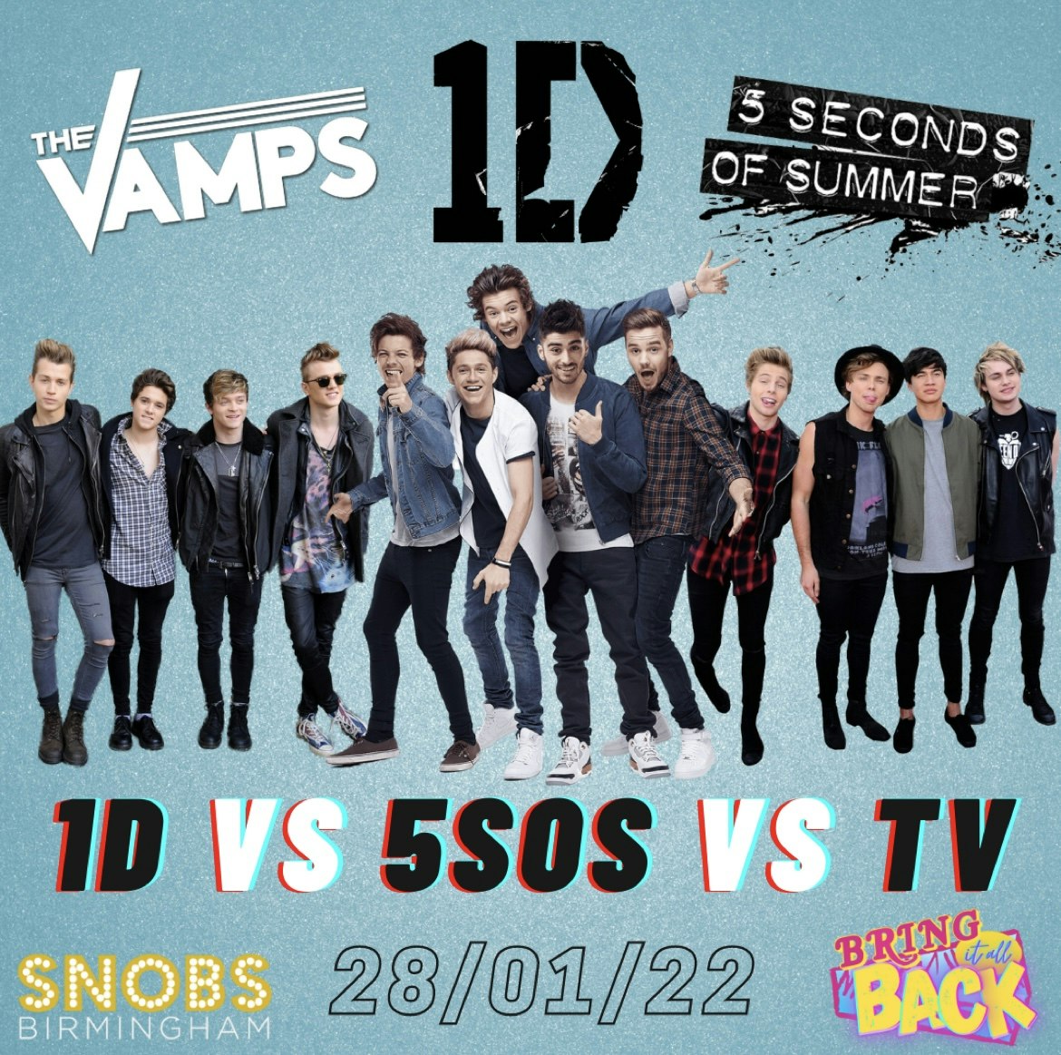 Rehab vs Bring It All Back 1D Party vs 5SOS vs The Vamps Friday 28th January