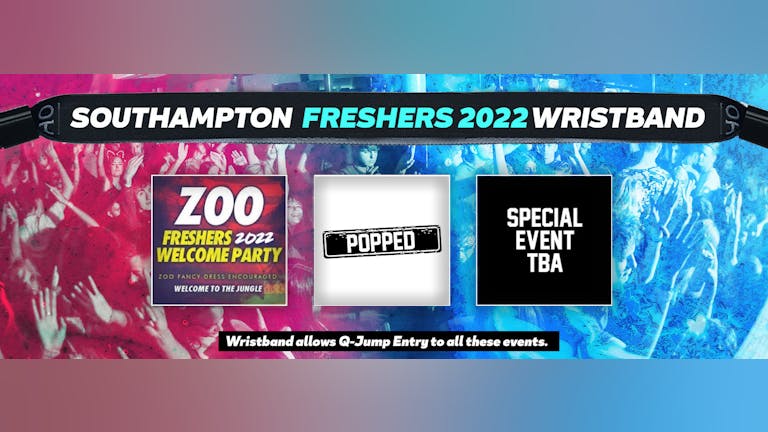 Southampton Freshers Invasion 2022 Wristband