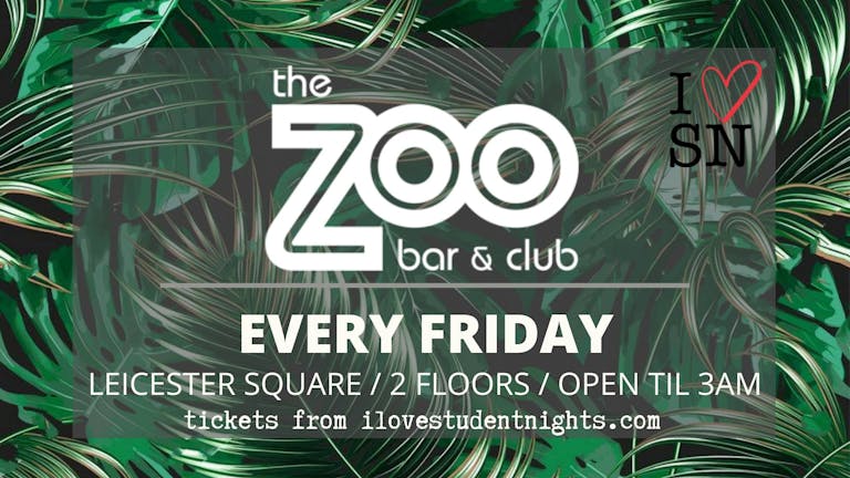 Zoo Bar // Every Friday // Open till 3AM // Student Tickets and More!