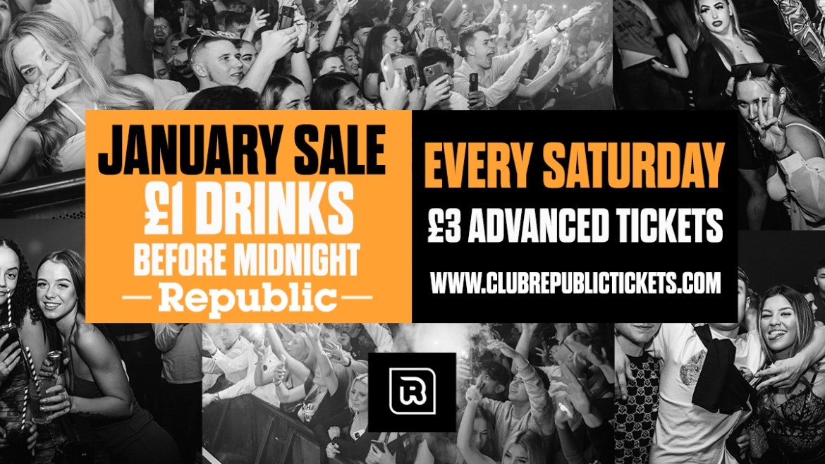 January Sale – £1 DRINKS before MIDNIGHT