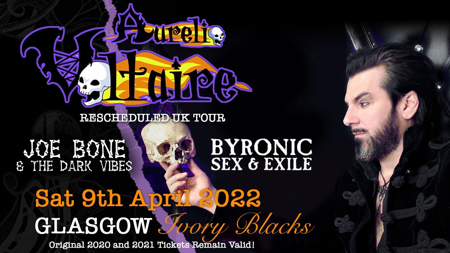 AURELIO VOLTAIRE + Joe Bone & The Dark Vibes + Byronic Sex & Exile