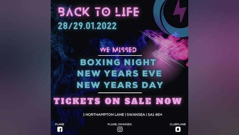 BACK TO LIFE - EARLY BIRDS - WEEKEND TICKET