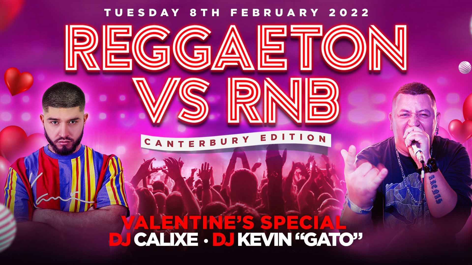 Reggaeton VS RnB – Valentine’s Edition Canterbury
