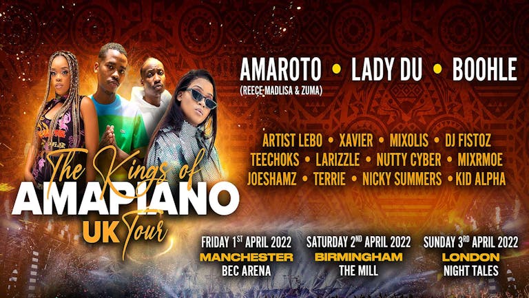 The Kings of Amapiano UK Tour: Lady Du + Boohle + Reece Madlisa + Zuma (Birmingham)