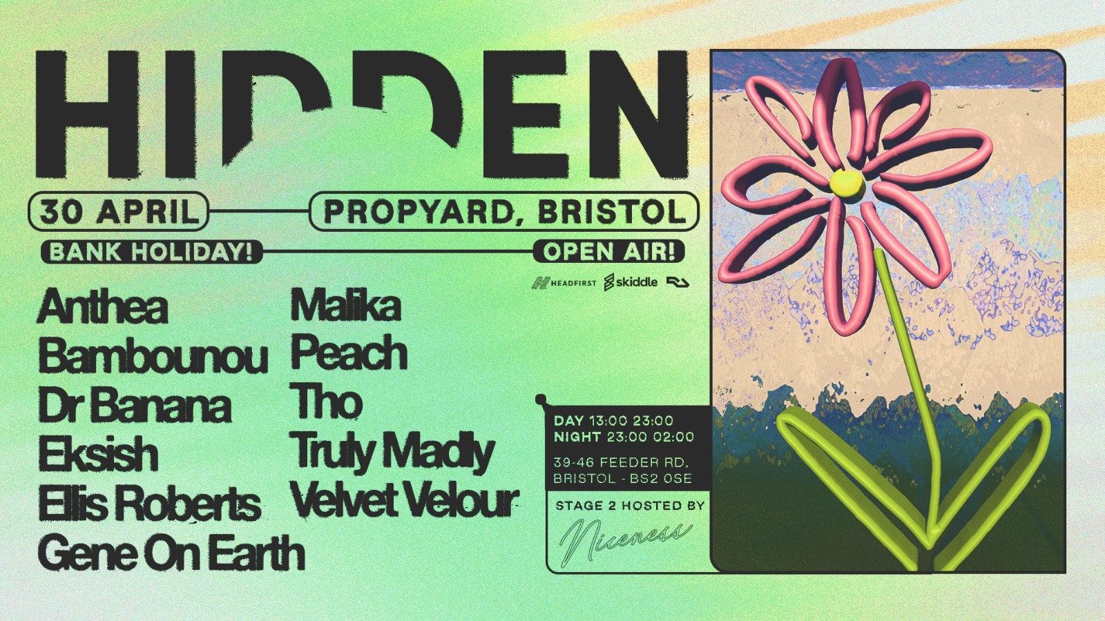 Hidden Open Air Festival: Peach, Bambounou, Gene On Earth, Anthea, Truly Madly, Malika