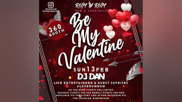 Be My Valentine at Rum Rum Birmingham