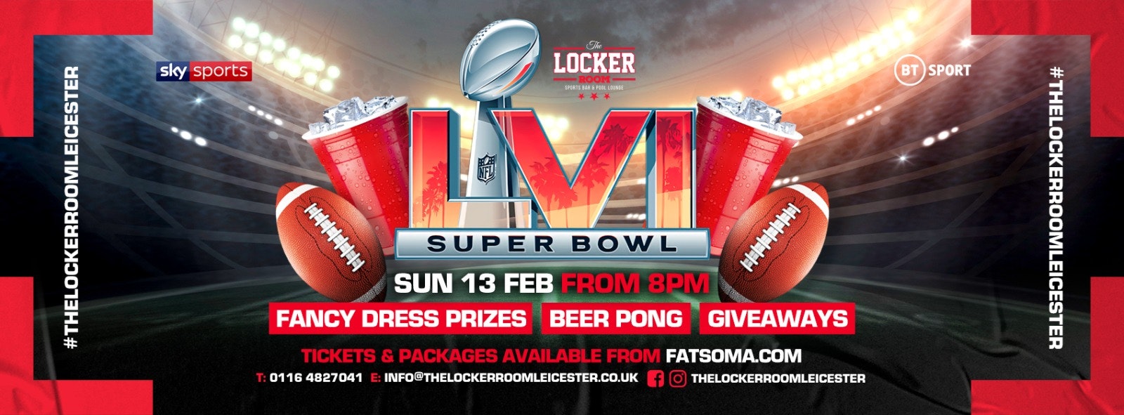 SUPER BOWL LVI  LIVE @ THE LOCKER ROOM LEICESTER