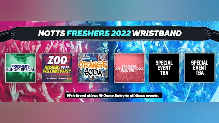 Notts Freshers Invasion 2022 Wristband