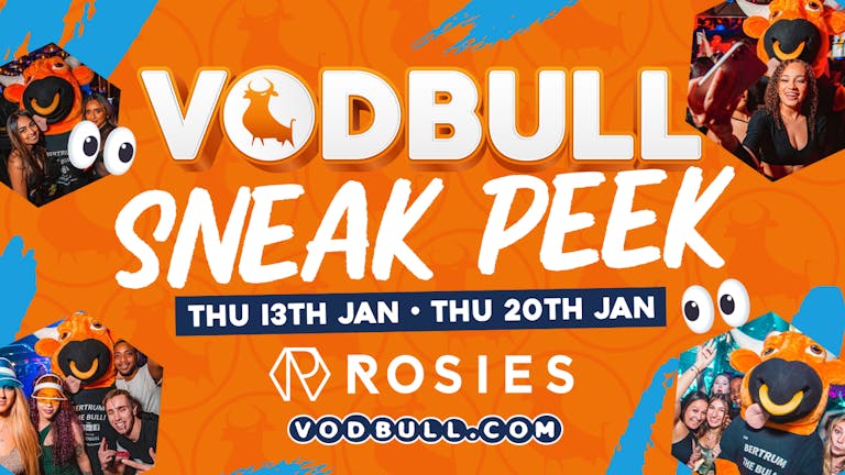 🎉TONIGHT!!🎉 VODBULL at ROSIES!! 🧡🧡🧡 NEW FOR TWENTY TWO!! 🎉 20/01