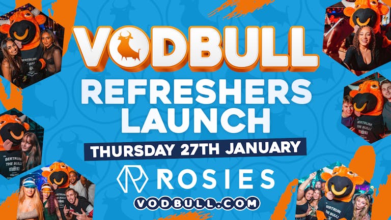💥SOLD OUT!!! 200 tics on the door, or buy your ticket for NEXT WEEK!💥 VODBULL at ROSIES Refreshers launch! 🧡🧡🧡 NEW FOR TWENTY TWO!! 🎉 27/01