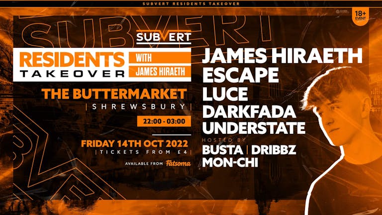 TONIGHT! Subvert Residents Takeover with James Hiraeth