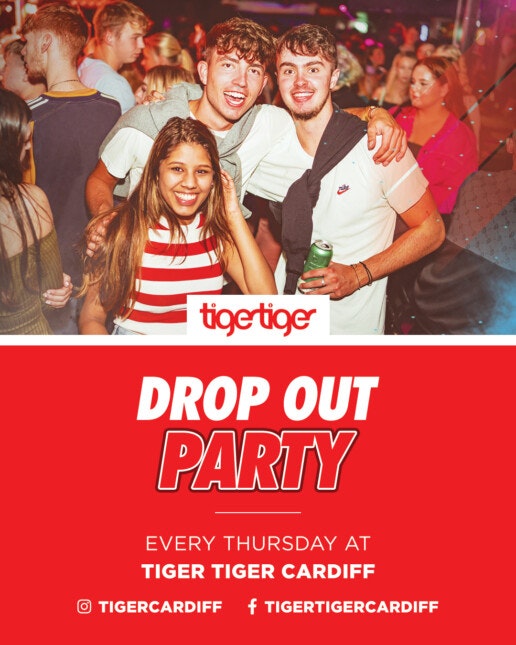 Tiger Tiger: Drop Out Party – Every Thursday – Student Drinks All Night 🎉