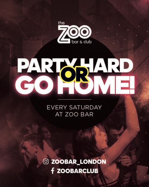Zoo Bar: Party Hard or Go Home – Every Saturday – Student Drinks All Night 🎉