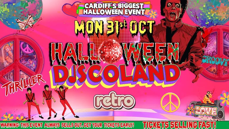 CARDIFF HALLOWEEN DISCOLAND - FINAL TICKETS ON SALE! 🕺 🚨 Cardiff's Biggest Halloween Thriller! Drinks from £1.50!