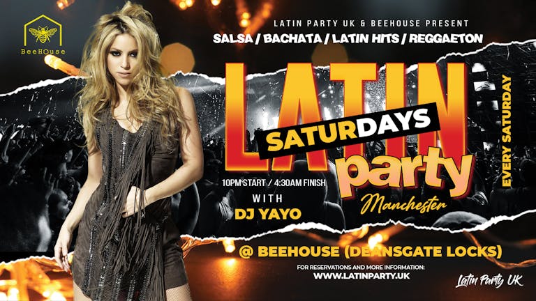LATIN PARTY  MANCHESTER EVERY SATURDAY |  BEEHOUSE  (22/10)