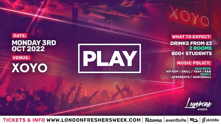 ⚠️FRESHERS PART 3⚠️ Play London – The Biggest Weekly Monday Student Night – LONDON FRESHERS WEEK 2022 – [FRESHERS WEEK 3]