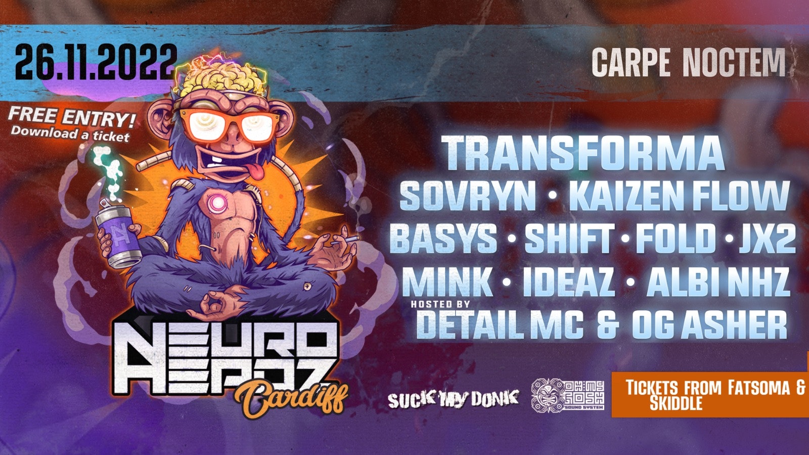 Neuroheadz Cardiff – Free entry w/ Transforma, Sovryn, Kaizen flow & more