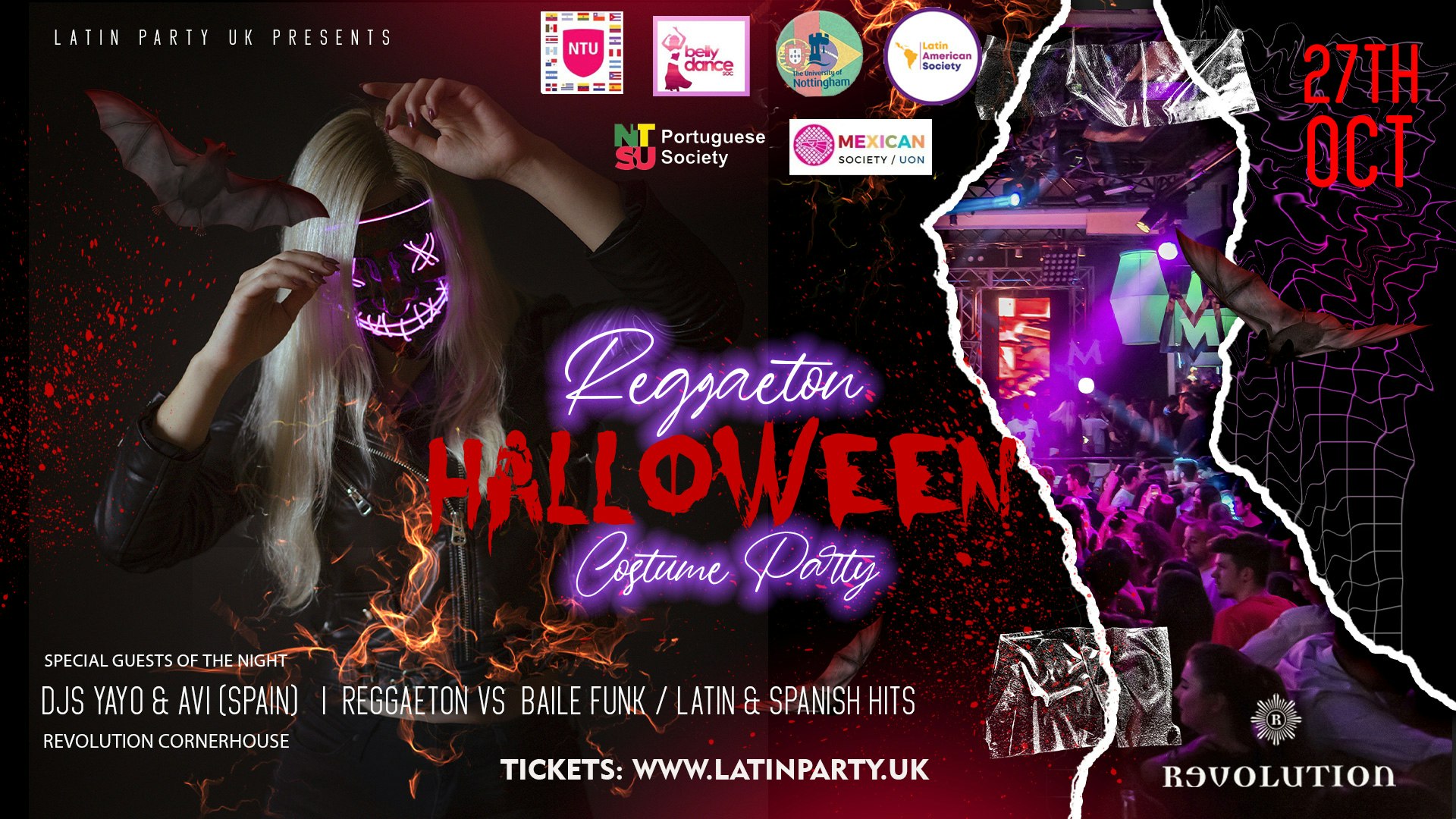 HALLOWEEN REGGAETON FIESTA- NOTTINGHAM | THURSDAY 27TH OCTOBER