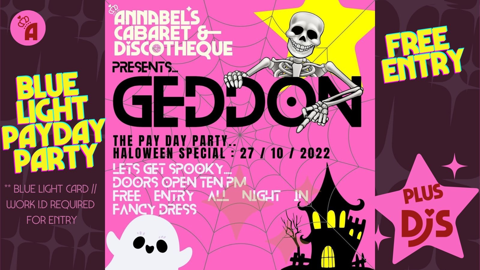 GEDDON – BLUE LIGHT PAYDAY PARTY – HALLOWEEN SPECIAL