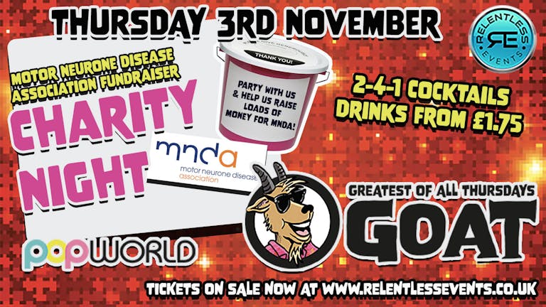 GOAT 'Charity Night for MNDA' at Popworld Birmingham
